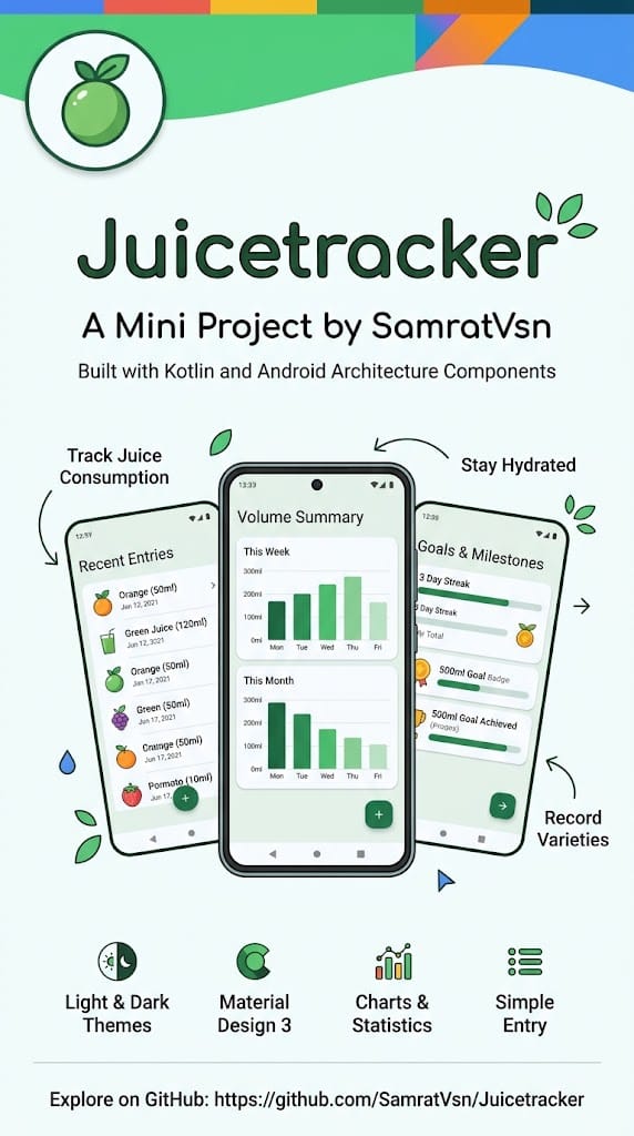 Juice Tracker app poster